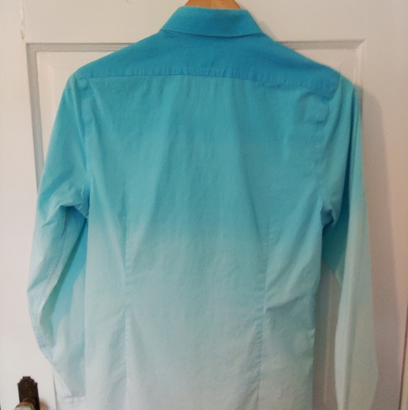 Express limited edition long sleeve button down sz small blue - Picture 2 of 5